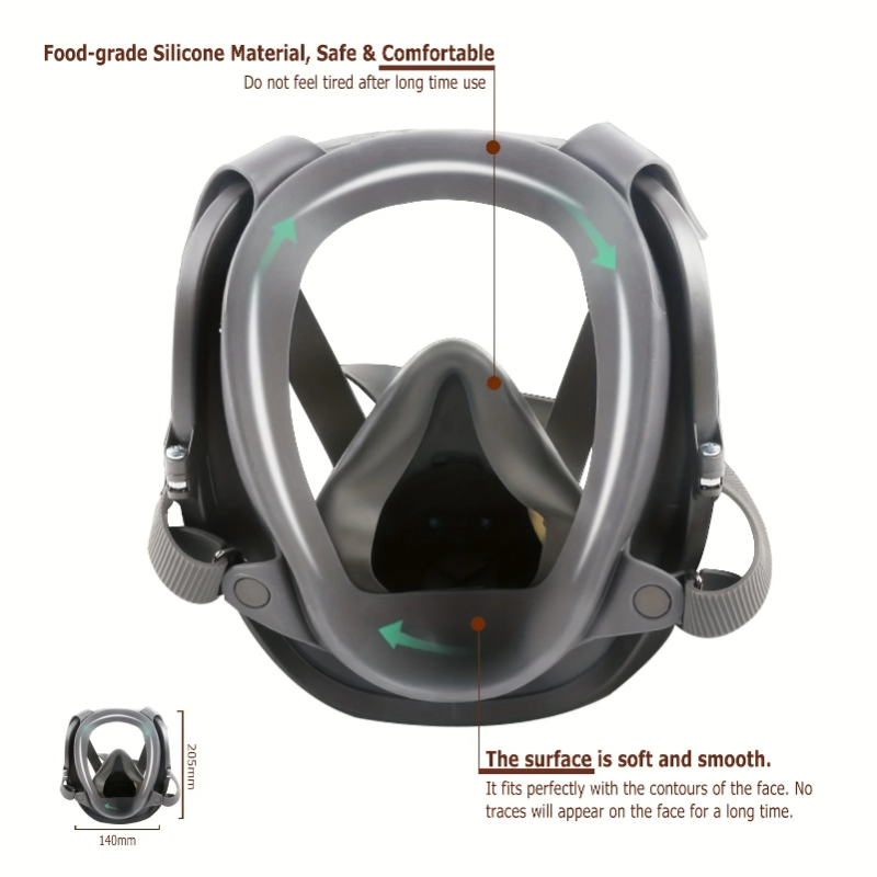 Woodworking Respirator - 6800 Gas Mask Full Face Large