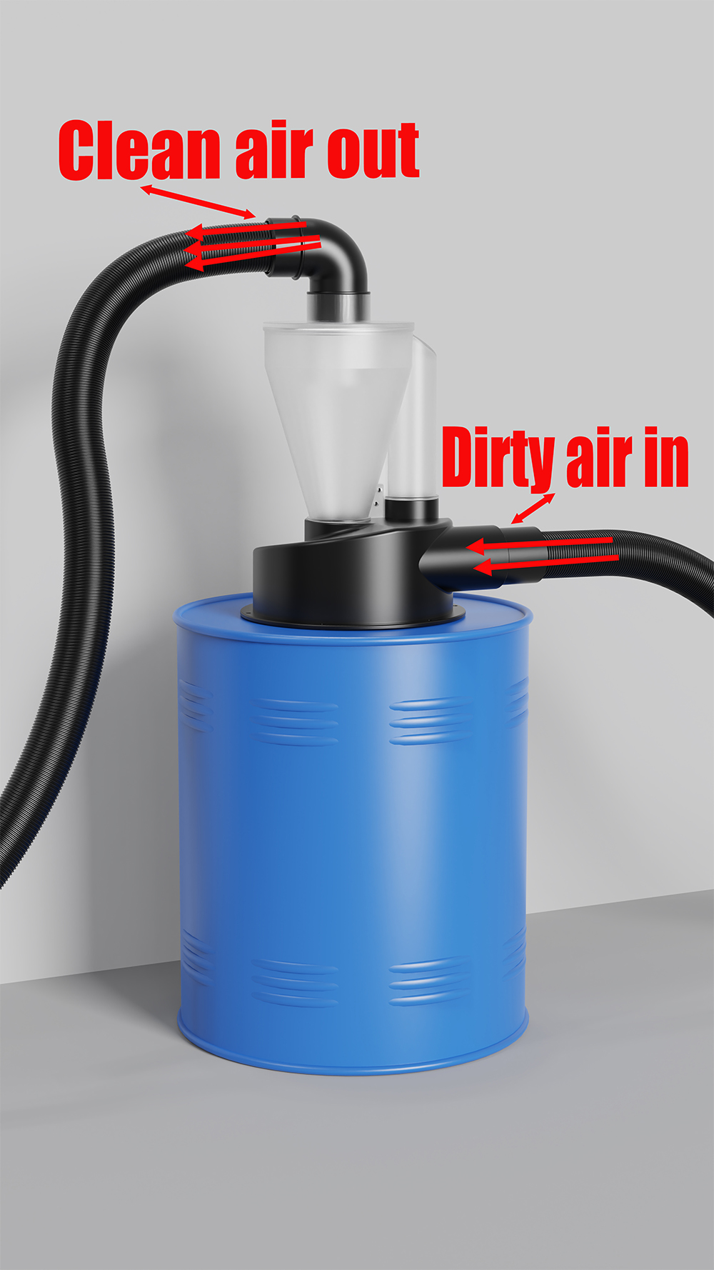 Woodworking Dust Collection - 2.5'' PEMEDOR Woodworking Double Filtration Cyclone