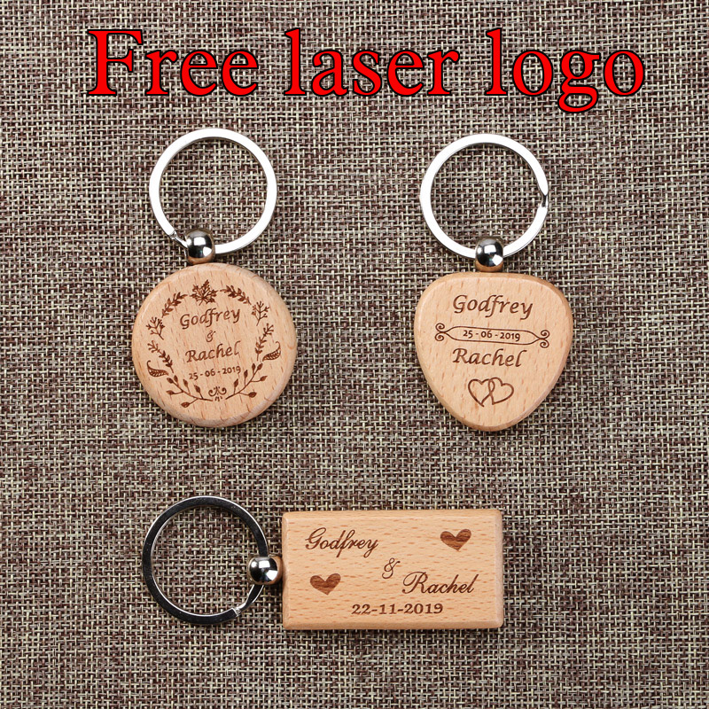 Woodworking Logos - Custom Wooden Keychain Laser Engraved Tags