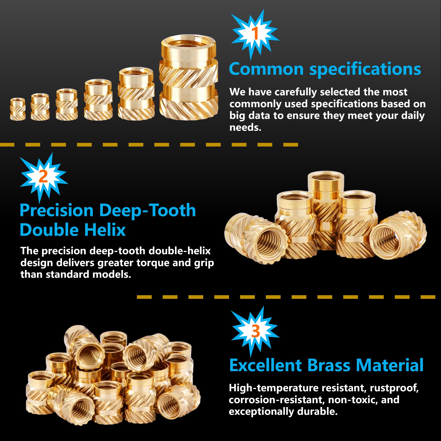 600Pcs M2-M6 Brass Threaded In - Woodworking Shops review and price