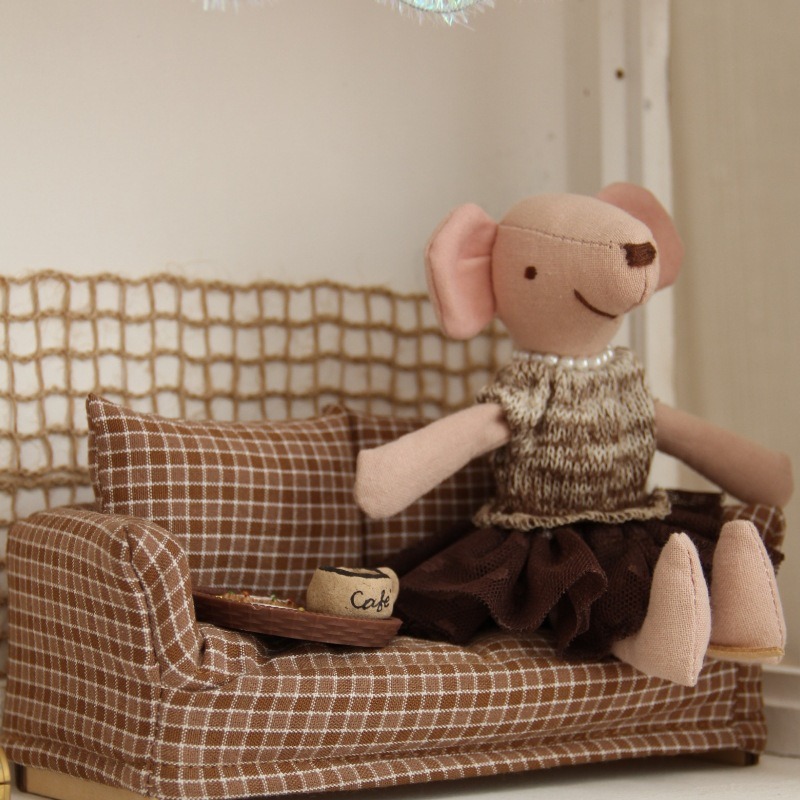 Vintage Miniature Sofa Plaid F - Woodworking Veneer review and price