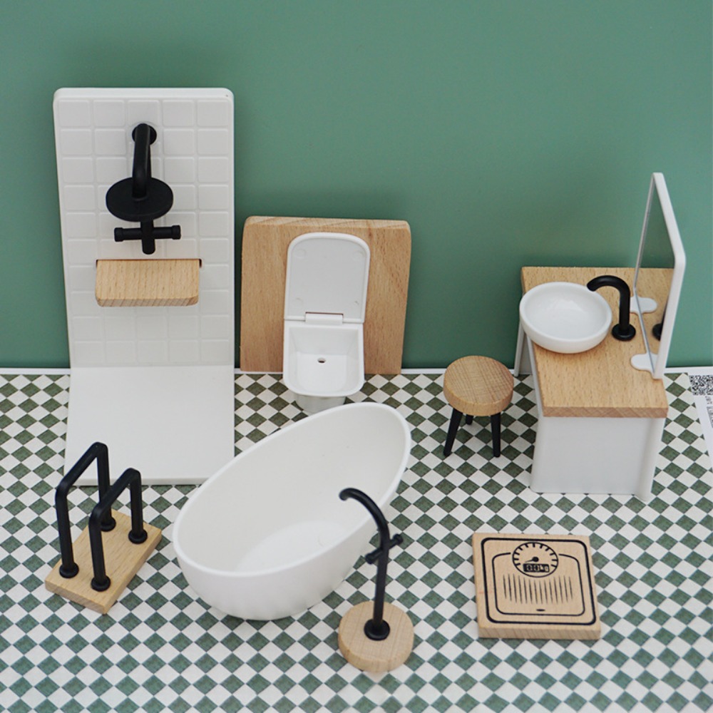 1:12 Dollhouse Simulation Bath - Woodworking Veneer review and price