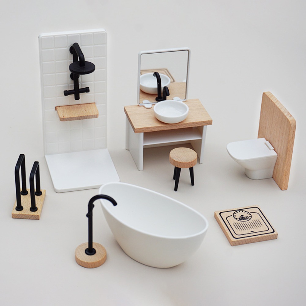 1:12 Dollhouse Simulation Bath - Woodworking Veneer review and price