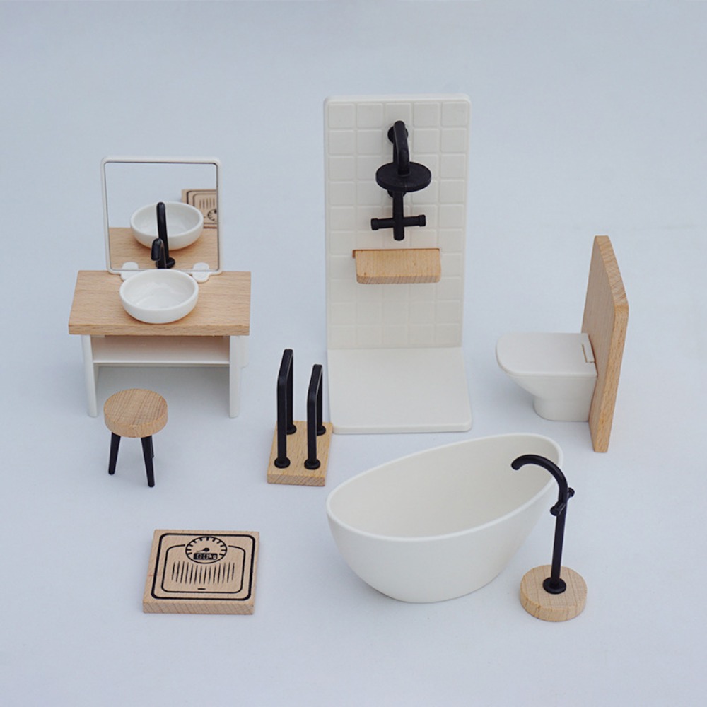1:12 Dollhouse Simulation Bath - Woodworking Veneer review and price