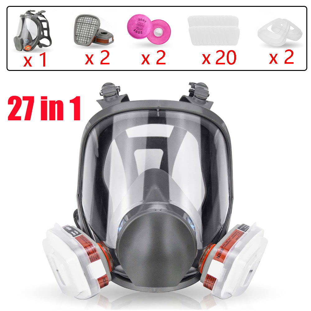 6800 Gas Mask Full Face Large  - Woodworking Respirator review and price
