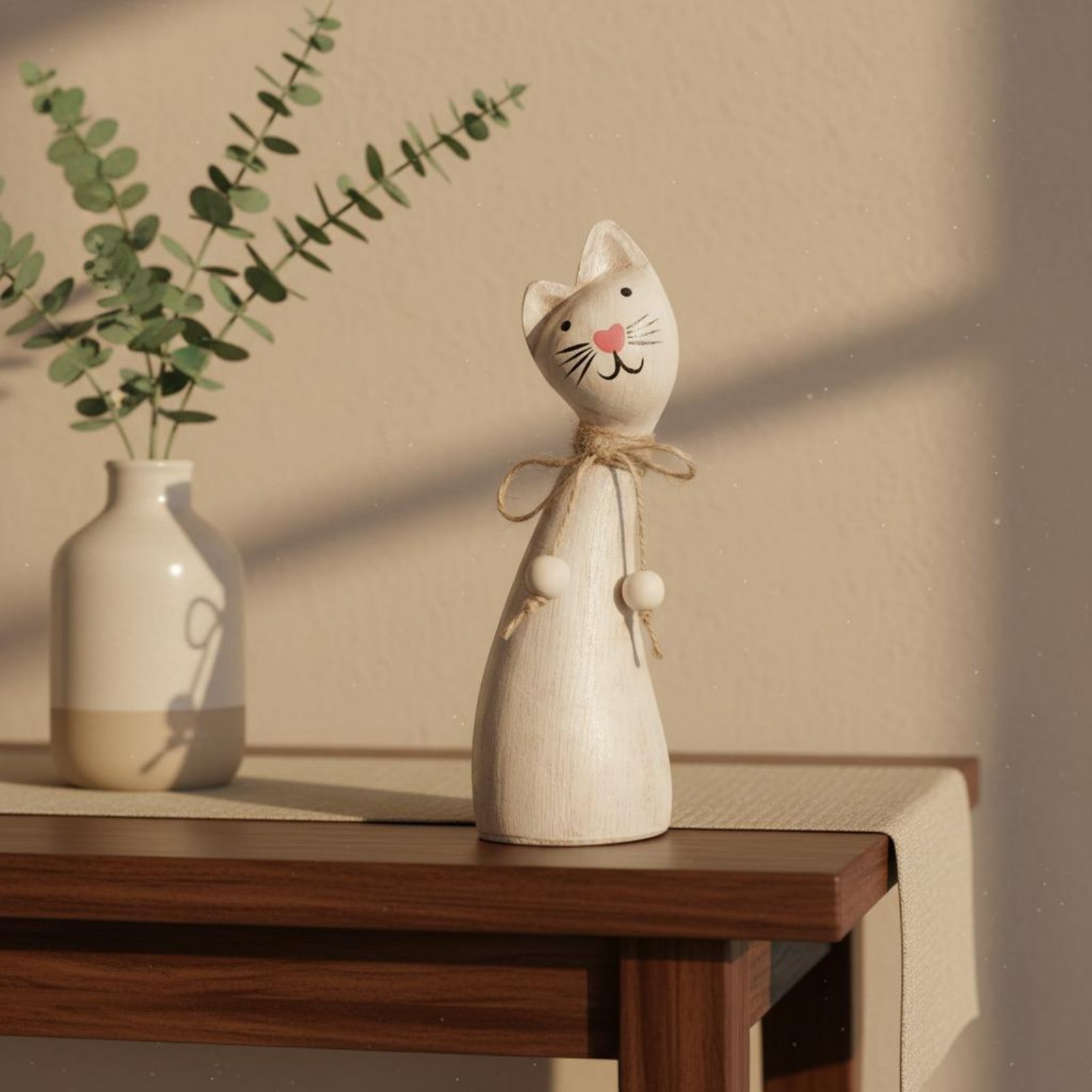 2 Pieces Couple Cat Statue Art - Woodworking Artisans review and price