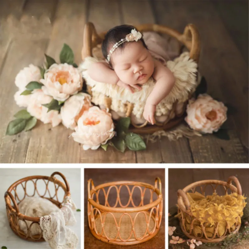 Baby Rattan Basket Newborn Pho - Woodworking Veneer review and price