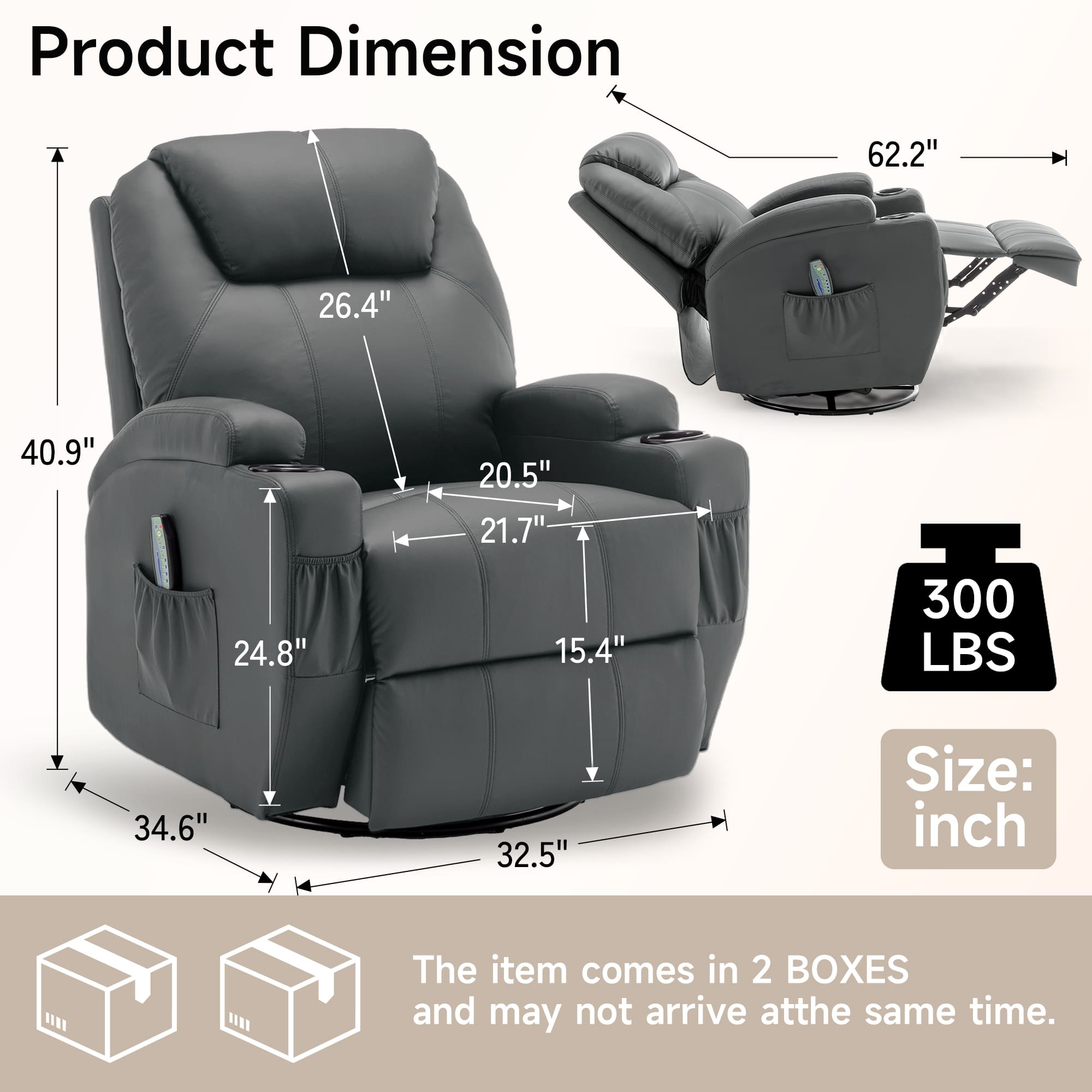 Recliner Chair with Massage an - Woodworking Veneer review and price