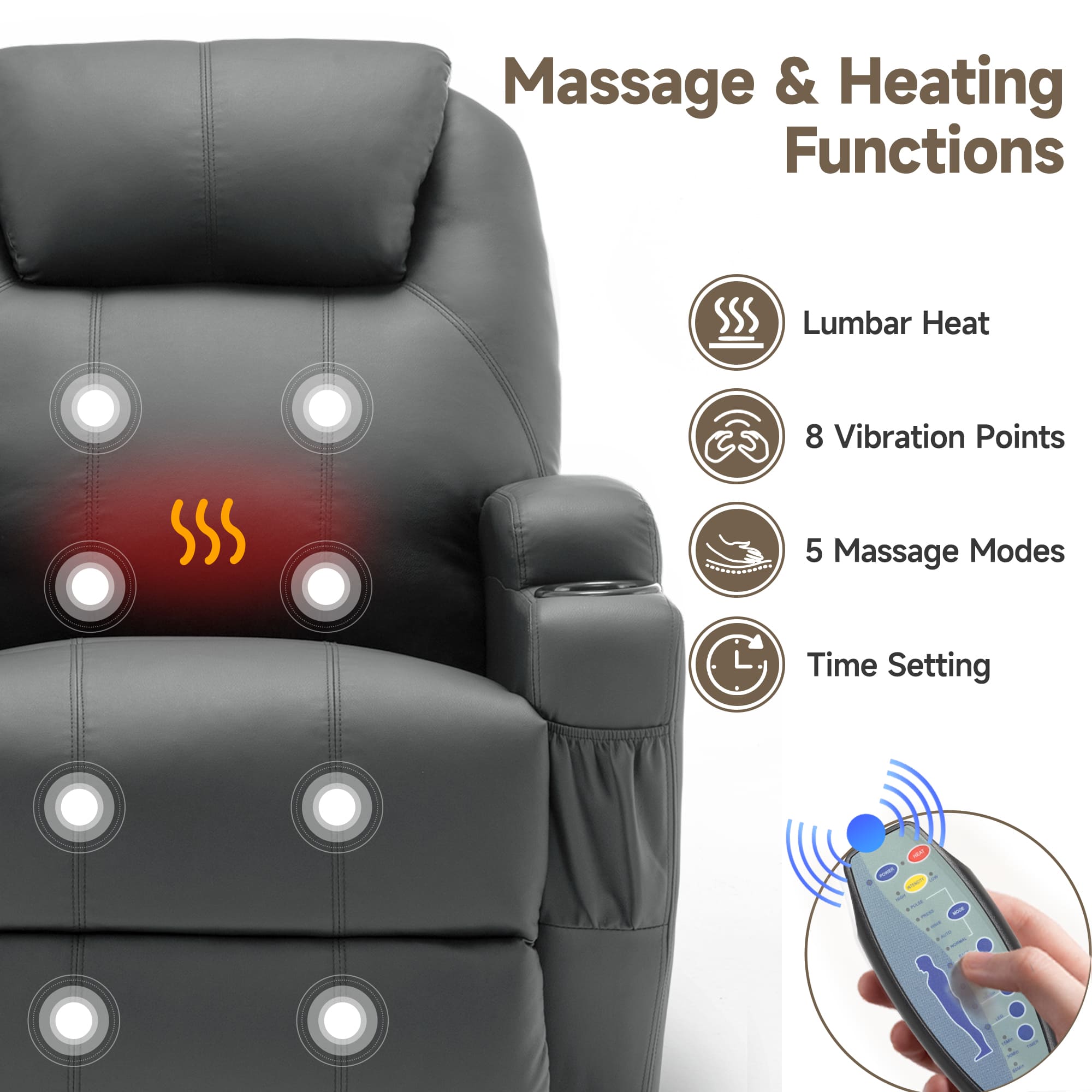 Recliner Chair with Massage an - Woodworking Veneer review and price