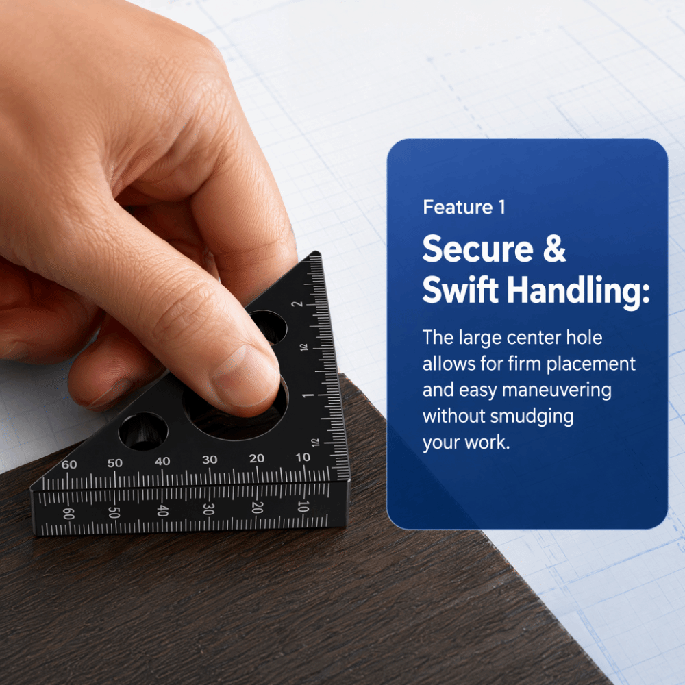 Aluminum Alloy Triangle Ruler  - Woodworking Workshop Layout review and price