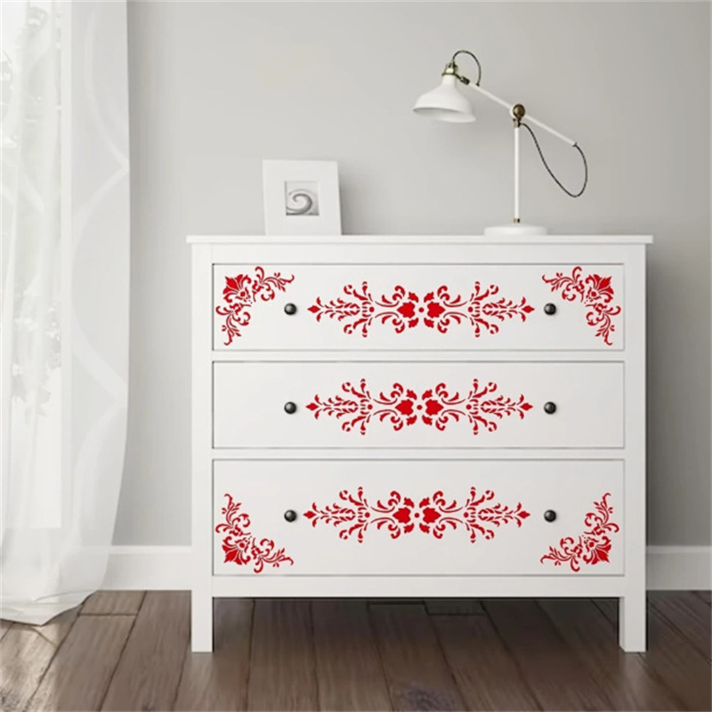 6Pcs Floral Corner Stencils fo - Woodworking Veneer review and price