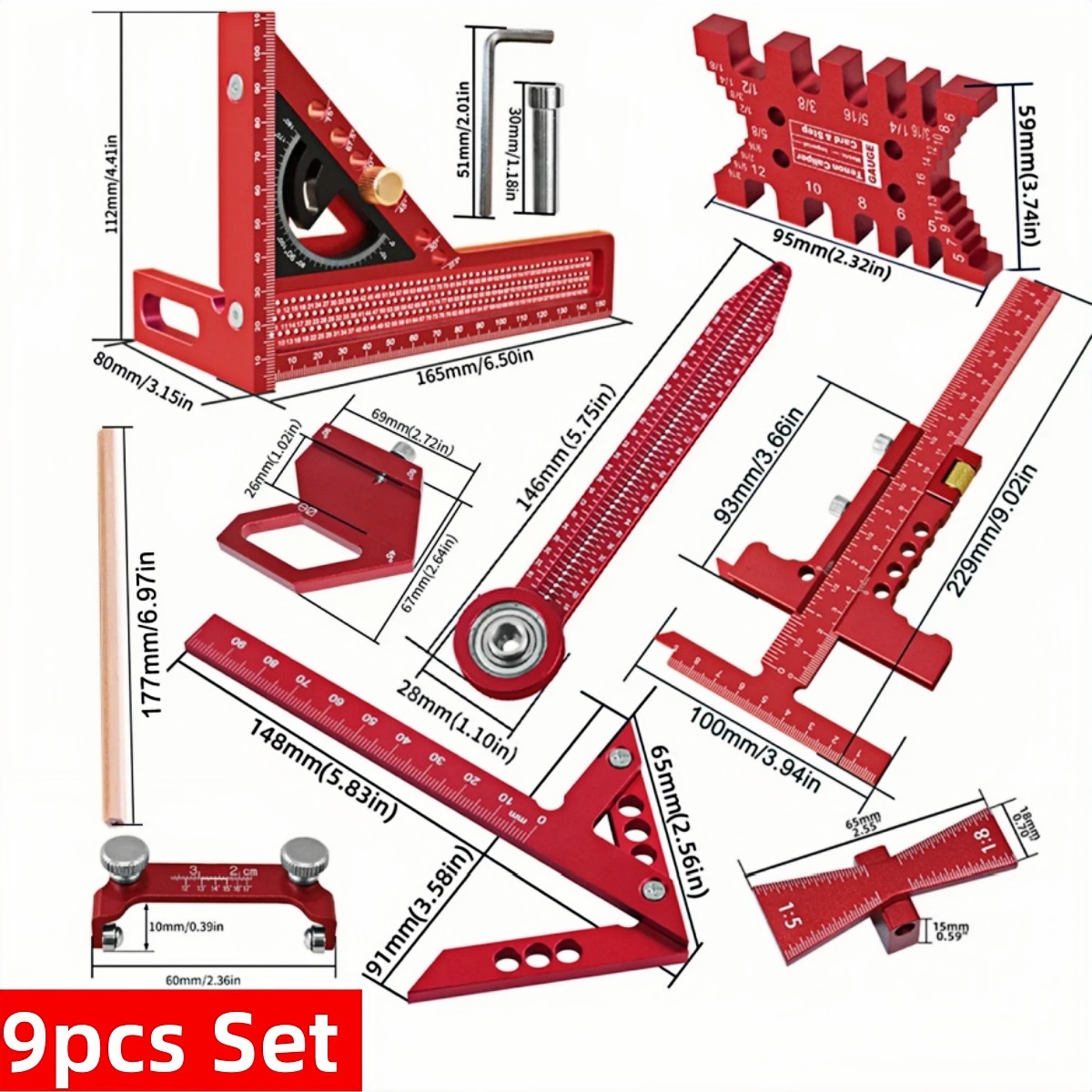 9pcs/10pcs Woodworking Measuri - Woodworking Plans Free review and price