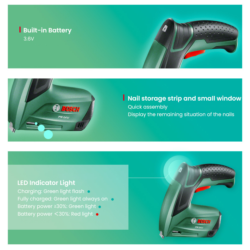 Bosch PTK 3.6 Li Cordless Nail - Furniture And Woodworking review and price