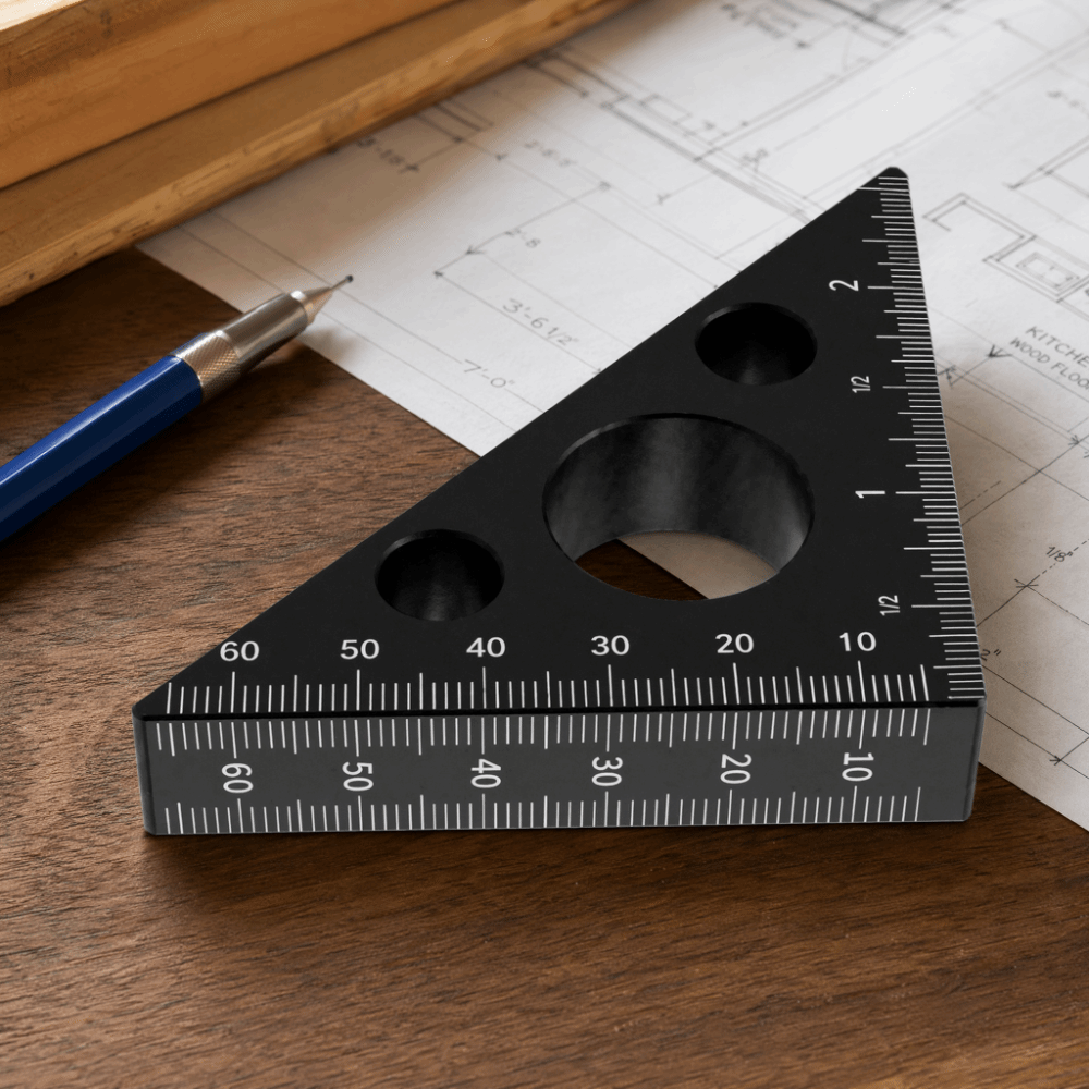Aluminum Alloy Triangle Ruler  - Woodworking Workshop Layout review and price