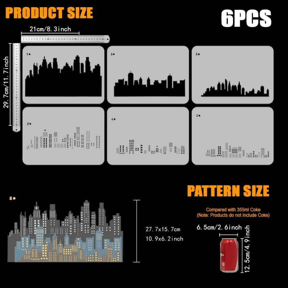 6 Pcs Layered City Skyline Ste - Woodworking Veneer review and price